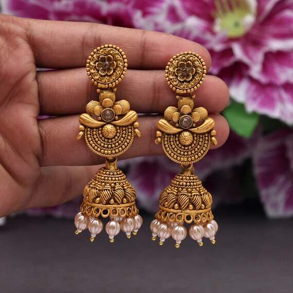 Radiant Gold Jhumki