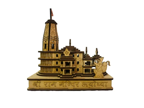 3D Wooden Ram Mandir Replica